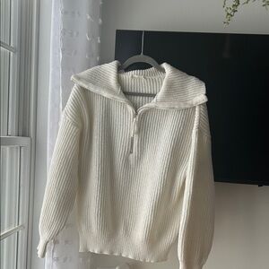 Cozy White Ribbed Sweater